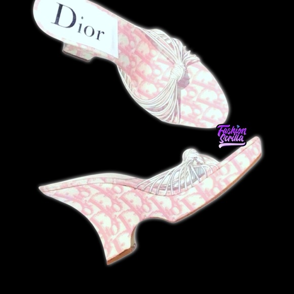 Vintage Dior Pink Monogram Logo Wallet John Galliano - Picture 6 of 16